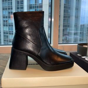 Ankle Platform Vegan Leather Boots